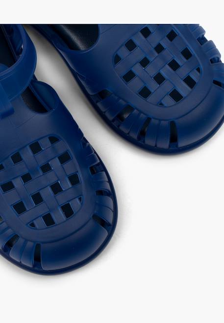Sandales plage basiques à scratch tobby Blanc+Bleu+Bleu marine+Rose 18 - vertbaudet enfant 