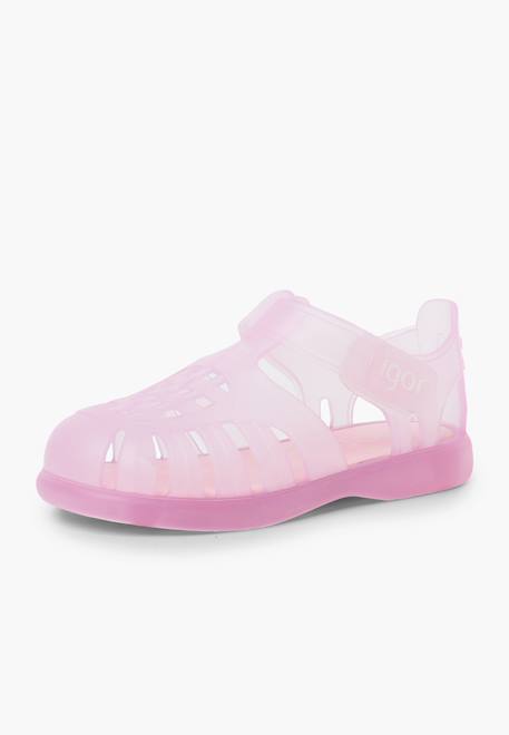 Sandales plage basiques à scratch tobby Blanc+Bleu+Bleu marine+Rose 20 - vertbaudet enfant 