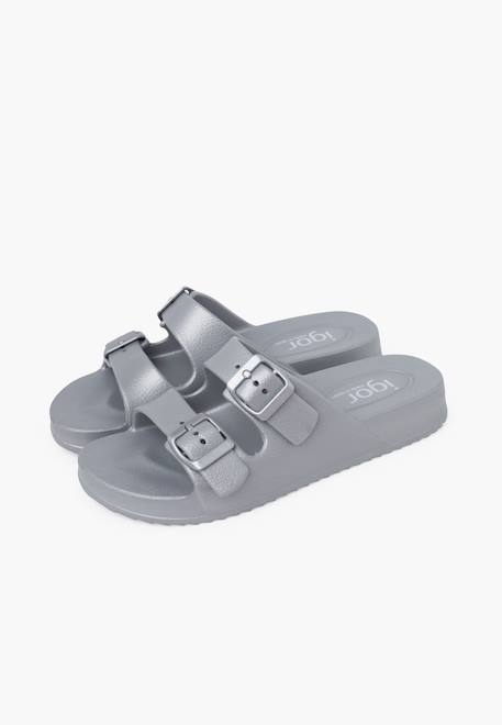 Sandales  double boucle couleurs métalliques Argent 4 - vertbaudet enfant 