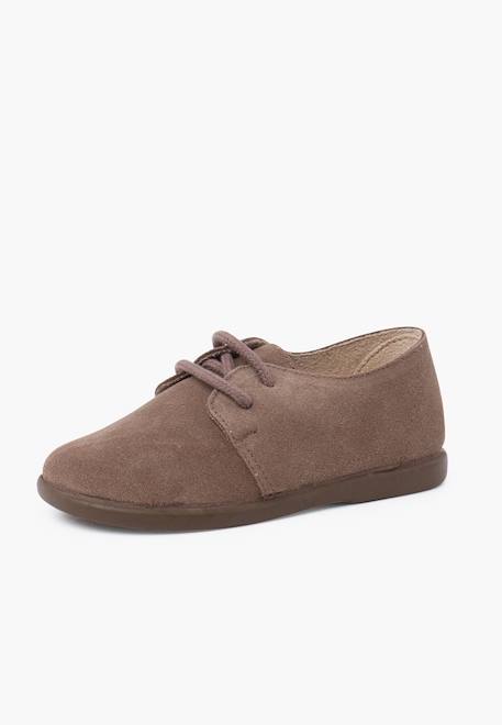 Derbies suède lacets garçon semelle fine Bleu marine+Gris+Taupe 14 - vertbaudet enfant 