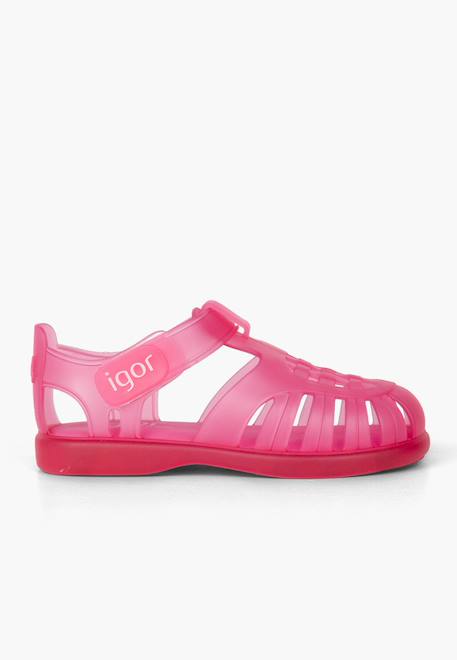 Sandales plage basiques à scratch tobby Blanc+Bleu+Fucsia+Rose 13 - vertbaudet enfant 