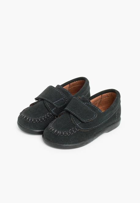 Mocassins en suède à scratch Beige+Bleu marine+Camel+Gris+Marron 20 - vertbaudet enfant 