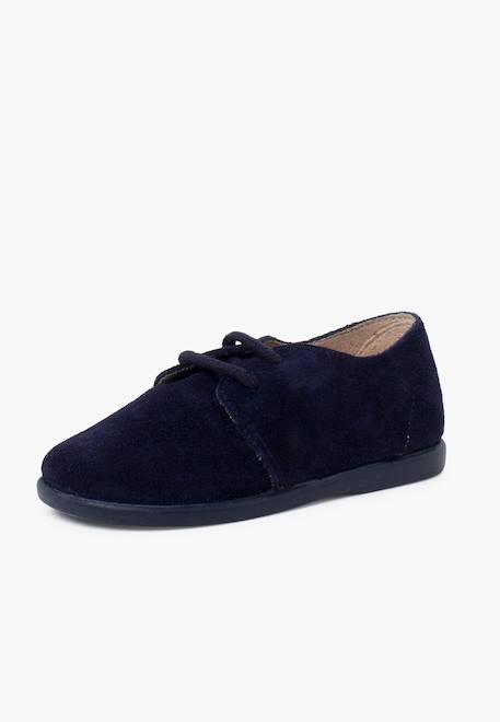 Derbies suède lacets garçon semelle fine Bleu marine+Gris+Taupe 2 - vertbaudet enfant 