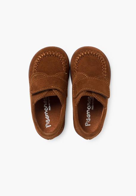 Mocassins en suède à scratch Beige+Bleu marine+Camel+Gris+Marron 16 - vertbaudet enfant 