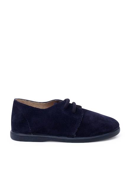 Derbies suède lacets garçon semelle fine Bleu marine+Gris+Taupe 1 - vertbaudet enfant 