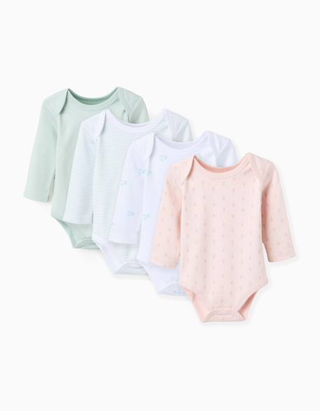 Bébé-Lot de 4 bodies en coton