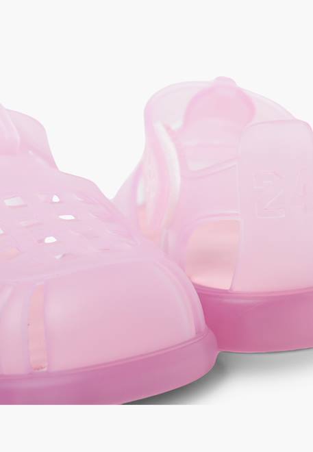 Sandales plage basiques à scratch tobby Blanc+Bleu+Bleu marine+Rose 24 - vertbaudet enfant 