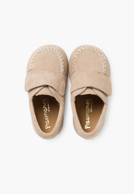 Mocassins en suède à scratch Beige+Bleu marine+Camel+Gris+Marron 5 - vertbaudet enfant 