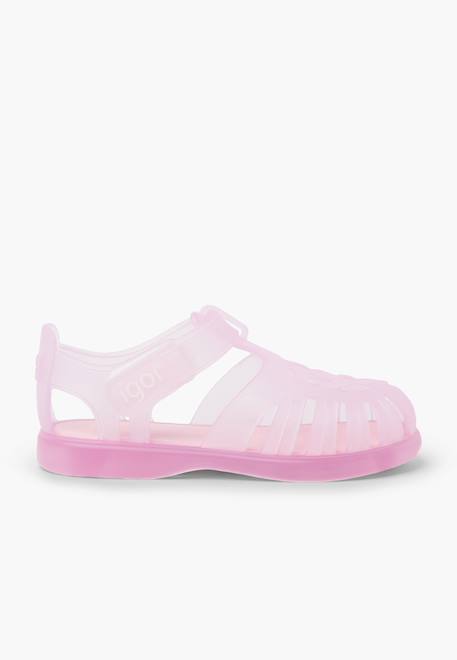Sandales plage basiques à scratch tobby Blanc+Bleu+Bleu marine+Rose 19 - vertbaudet enfant 