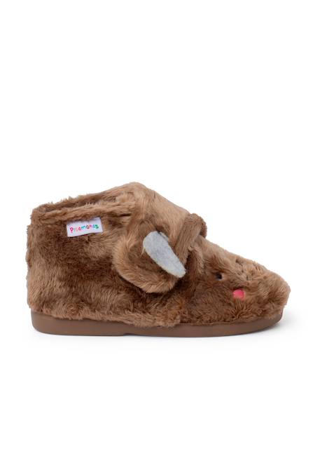 Chaussons animaux peluche Taupe 1 - vertbaudet enfant 