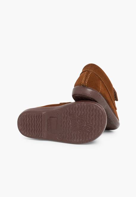 Mocassins en suède à scratch Beige+Bleu marine+Camel+Gris+Marron 14 - vertbaudet enfant 