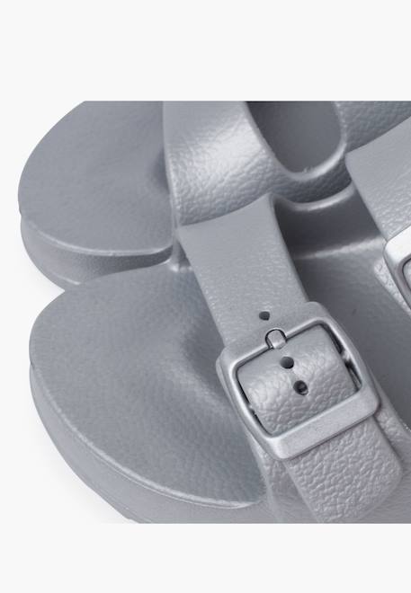 Sandales  double boucle couleurs métalliques Argent 6 - vertbaudet enfant 