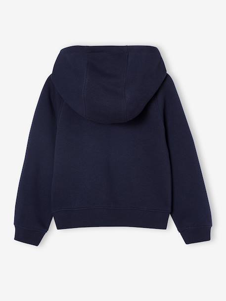 Sweat fille zippé à capuche sport marine+rose+vert sauge 2 - vertbaudet enfant 