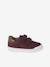 Baskets enfant fille cuir à scratchs bordeaux+or+rose 2 - vertbaudet enfant 