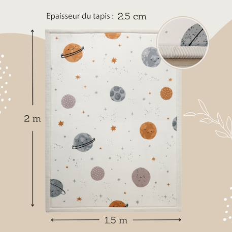 Tapis enfant à mémoire de forme planètes CLOUD HAPPY PLANETS Happy planets 3 - vertbaudet enfant 
