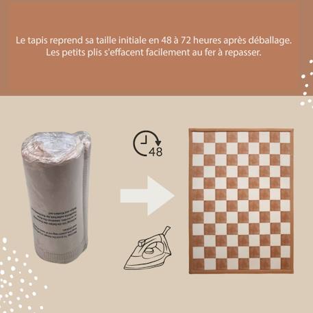 Tapis enfant à mémoire de forme motif damier CLOUD SQUARES Squares 5 - vertbaudet enfant 