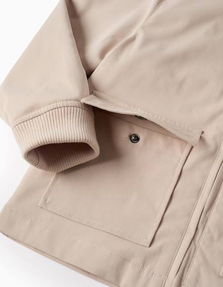Veste avec capuche amovible Beige clair+Bleu foncé 6 - vertbaudet enfant 