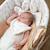 Bavoir bandana gaze de coton melody Melody, blanc imprimé minimaliste 2 - vertbaudet enfant 