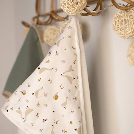 Ma première cape de bain en coton et bambou sidonia Sidonia, beige, écru, blanc 4 - vertbaudet enfant 