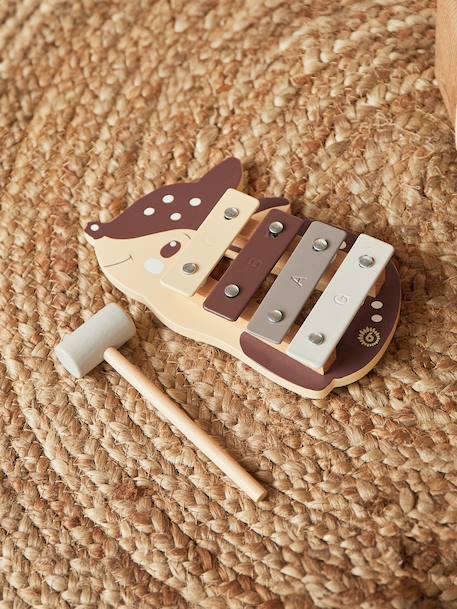 Xylophone bois FSC® en forme de chevruil Chevreuil 3 - vertbaudet enfant 