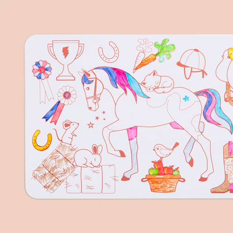 Set en silicone à colorier réversible - mini poney Multi-coloured 5 - vertbaudet enfant 