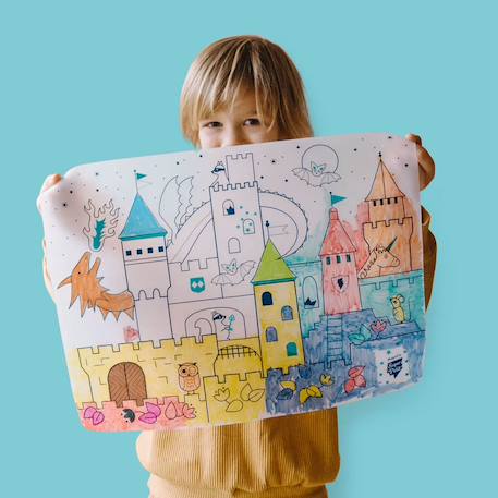 Set en silicone à colorier - château Multi-coloured 4 - vertbaudet enfant 