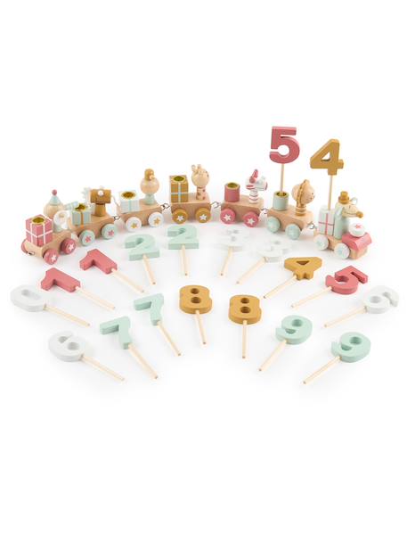 Train d’anniversaire en bois 0-99 ans, scandi Berry+Berry avec bougies+Candy+Candy avec bougies+Scandi+Scandi avec bougies 5 - vertbaudet enfant 