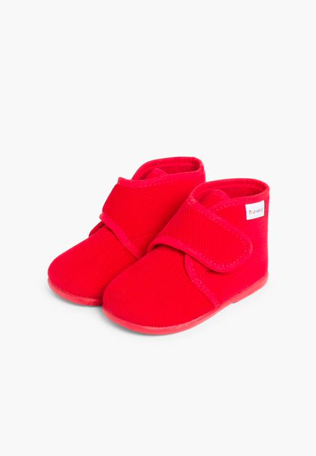 Chaussons en velours côtelé à scratch Bleu marine+Gris+Rouge 16 - vertbaudet enfant 