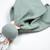 Doudou lapin  en gaze de coton safari Blanc+Vert 8 - vertbaudet enfant 