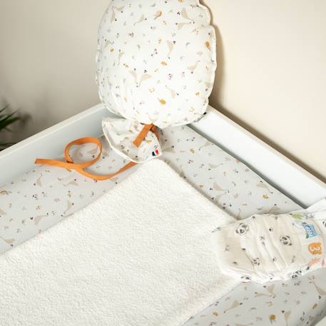 Set housse de matelas à langer et tapis de change Melody, blanc imprimé minimaliste+Safari, vert, gris, blanc+Sidonia, beige, écru, blanc 11 - vertbaudet enfant 