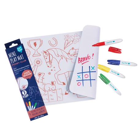 Set en silicone à colorier réversible - mini poney Multi-coloured 1 - vertbaudet enfant 