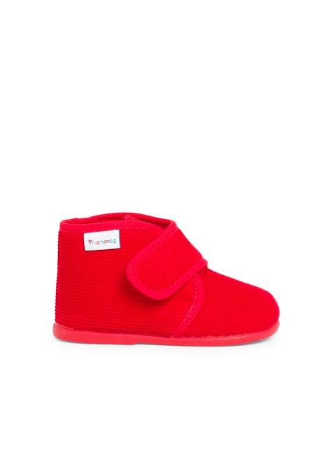 Chaussons en velours côtelé à scratch Bleu marine+Gris+Rouge 13 - vertbaudet enfant 