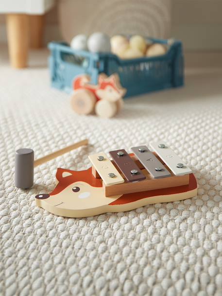 Xylophone bois FSC® en forme de renard Renard 3 - vertbaudet enfant 