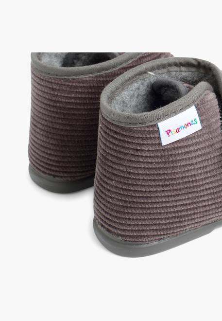 Chaussons en velours côtelé à scratch Bleu marine+Gris+Rouge 12 - vertbaudet enfant 