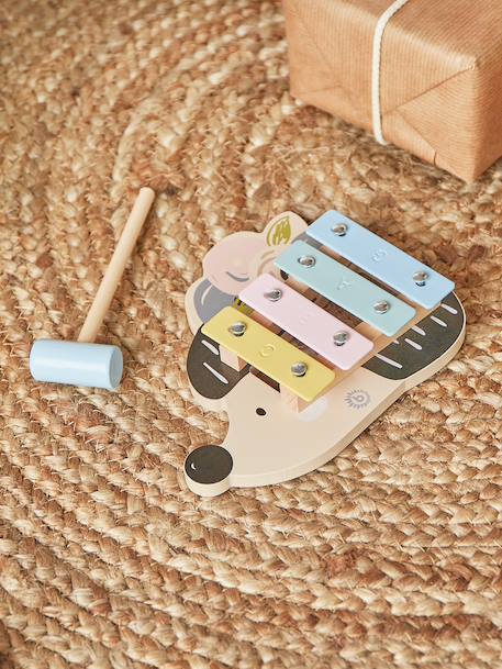 Xylophone bois en forme de hérisson - 17,5 cm Hérisson 3 - vertbaudet enfant 