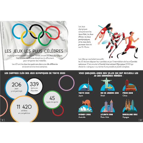Puzzle & livre - voyage découvre explore : le monde des sports - édition jeux olympiques 2024 à paris Rouge 4 - vertbaudet enfant 