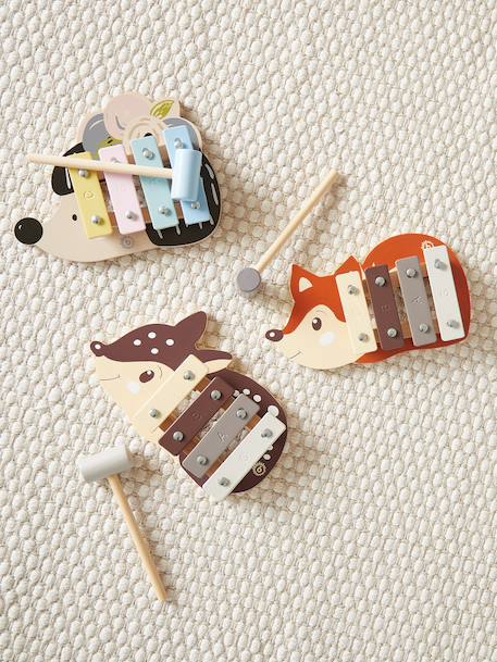 Xylophone bois FSC® en forme de chevruil Chevreuil 4 - vertbaudet enfant 