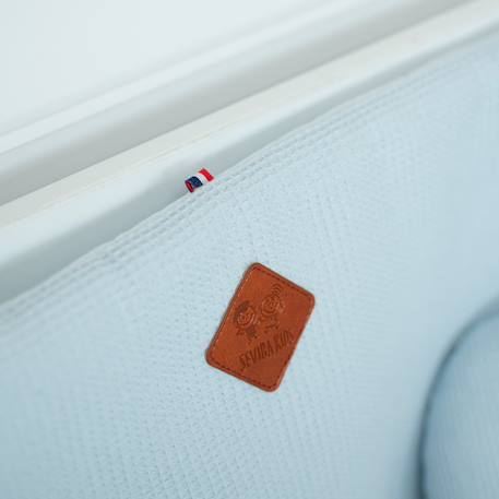 Tour de lit universel en gaze de coton nid d'abeille Beige+Bleu+Écru+Rose 7 - vertbaudet enfant 