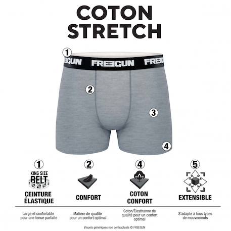 Lot de 4 boxers  coton rouge Rouge/noir 2 - vertbaudet enfant 