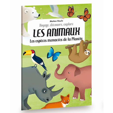 Puzzle & livre - voyagez découvrez explorez les espèces menacées Vert 3 - vertbaudet enfant 