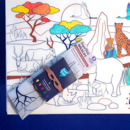 Set en silicone à colorier - savane Multi-coloured 4 - vertbaudet enfant 