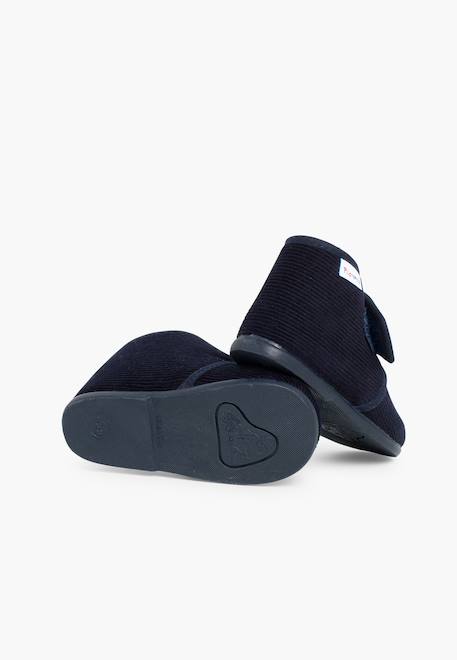 Chaussons en velours côtelé à scratch Bleu marine+Gris+Rouge 3 - vertbaudet enfant 