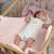 Couverture d'emmaillotage en nid d'abeille Beige+Bleu+Écru+Rose+Vert 19 - vertbaudet enfant 