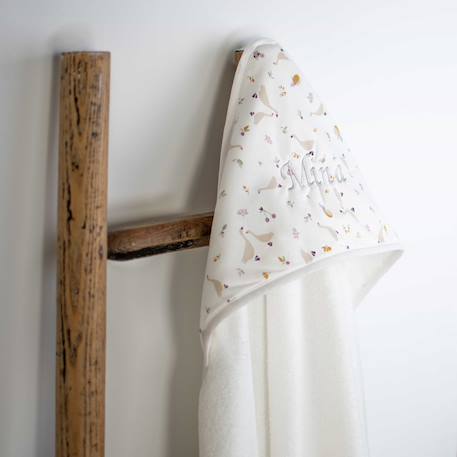 Ma première cape de bain en coton et bambou sidonia Sidonia, beige, écru, blanc 3 - vertbaudet enfant 