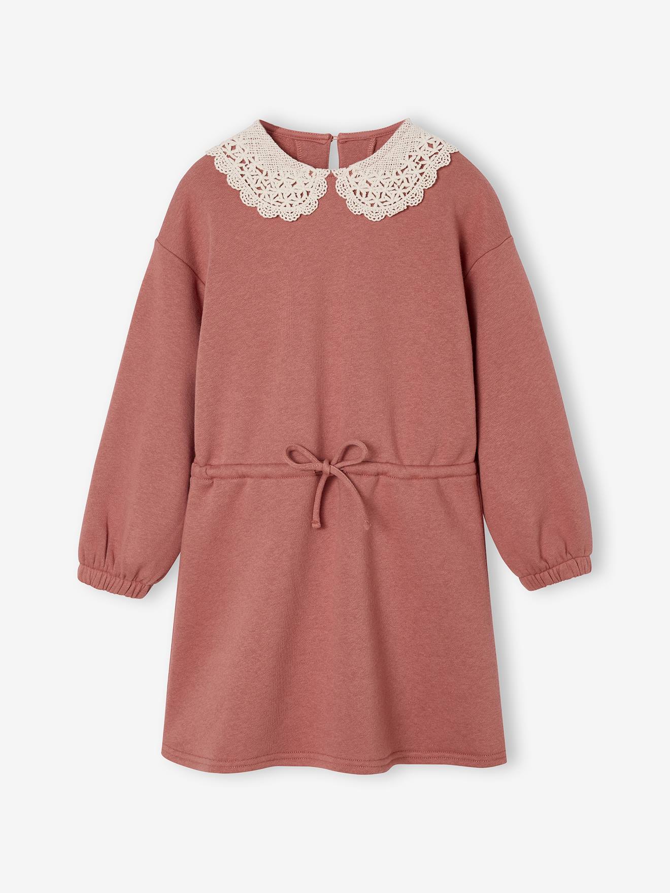 Robe Molleton à Capuche Vertbaudet Fille - Conférable, Manches Longues, Motifs Glitter Ou Broderies - 12