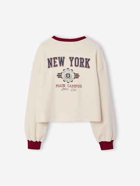Tee-shirt cropped fille motif dos écru 4 - vertbaudet enfant 