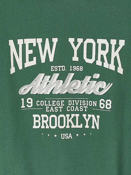 Sweat motif New York fille vert anglais 5 - vertbaudet enfant 