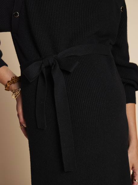 Robe en tricot grossesse et allaitement noir 6 - vertbaudet enfant 