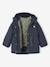 Parka fille à capuche 3 en 1 parka + veste matelassée bois de rose+marine 17 - vertbaudet enfant 