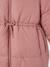 Doudoune fille longue à capuche kaki+vieux rose 10 - vertbaudet enfant 